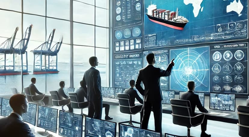 Picture of an office with technology